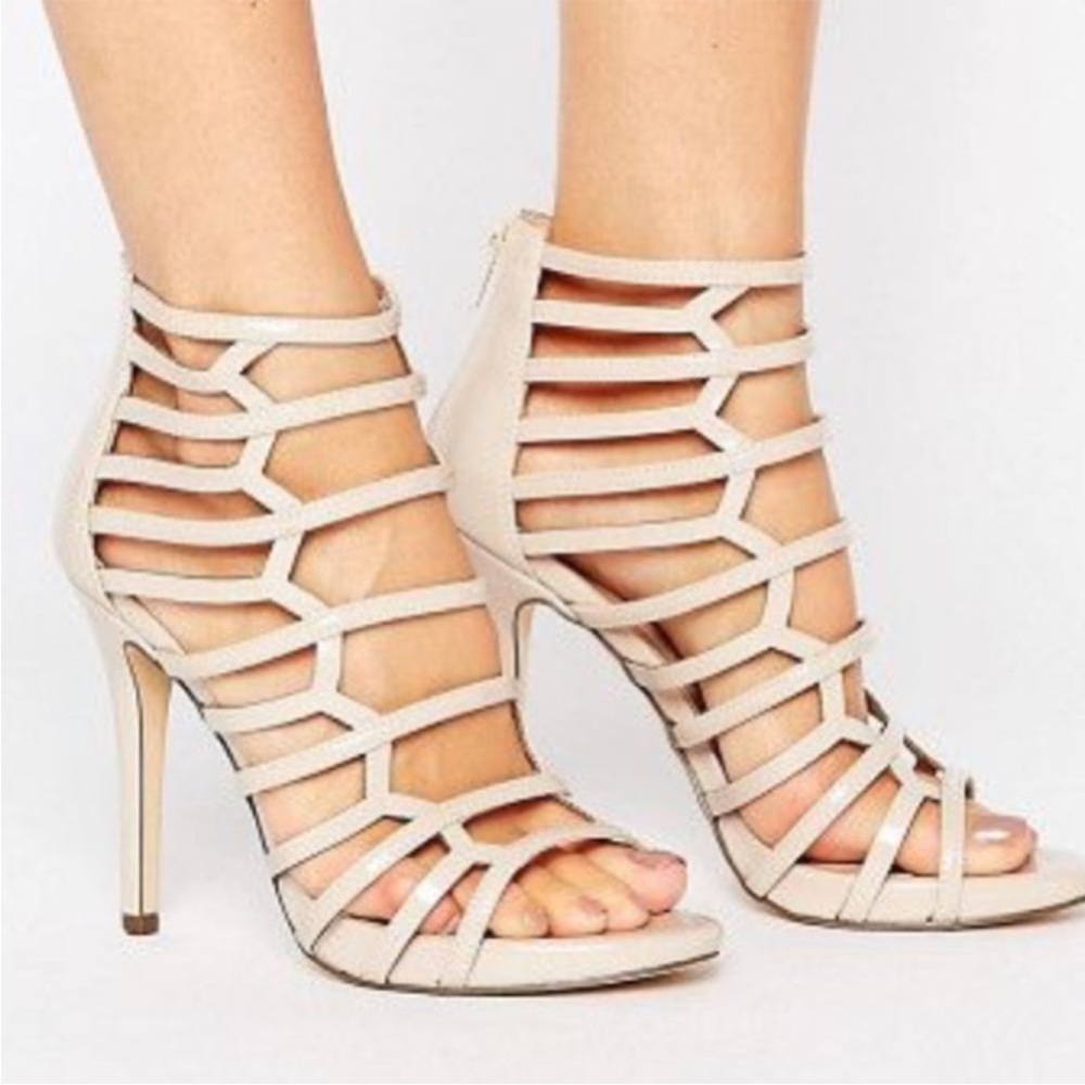 Call It Spring nude caged heels from Macys